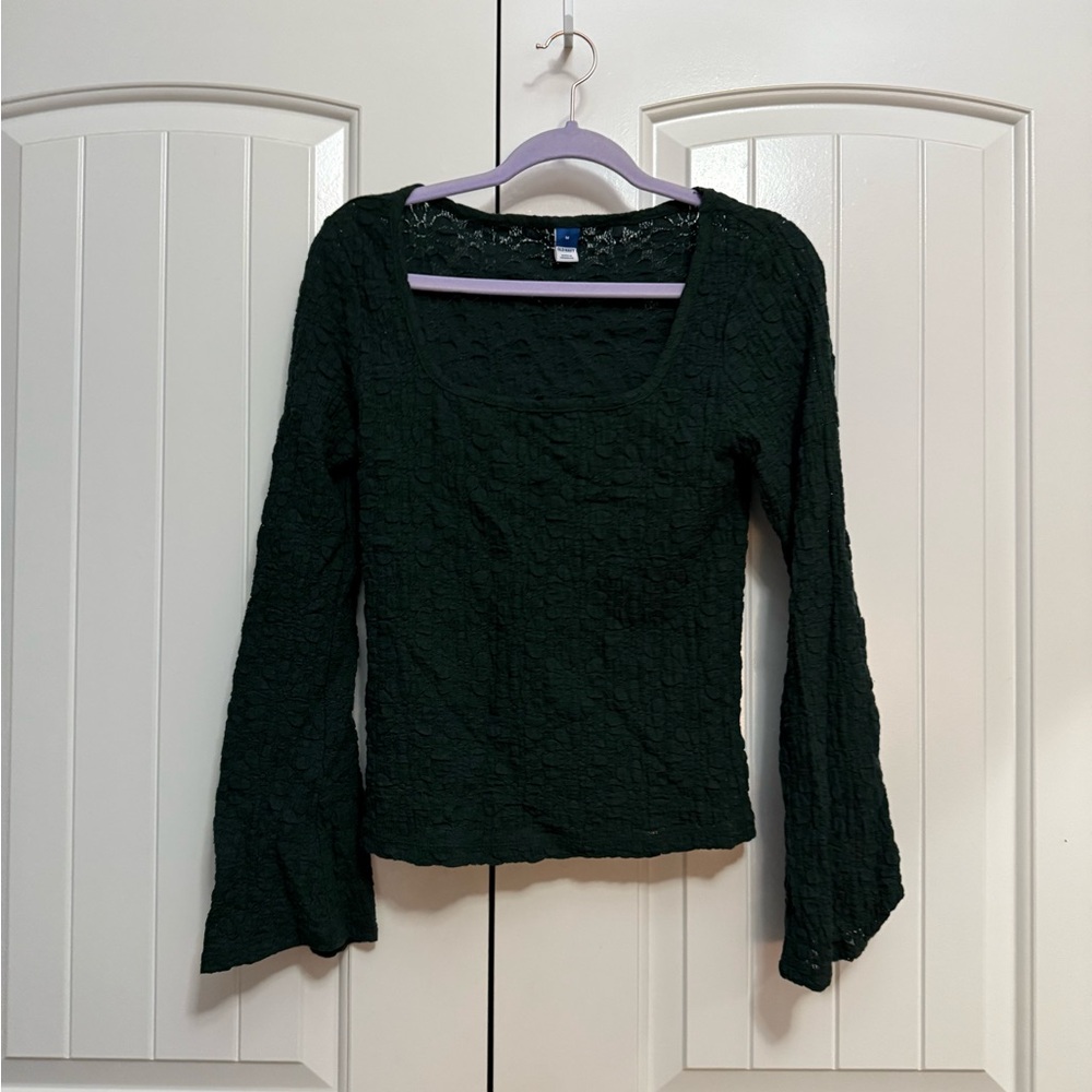 Old Navy Dark Green Long Sleeve Top